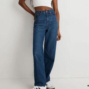 Madewell Baggy Straight Jeans in Dark Worn Indigo Wash Size 30 New NWT